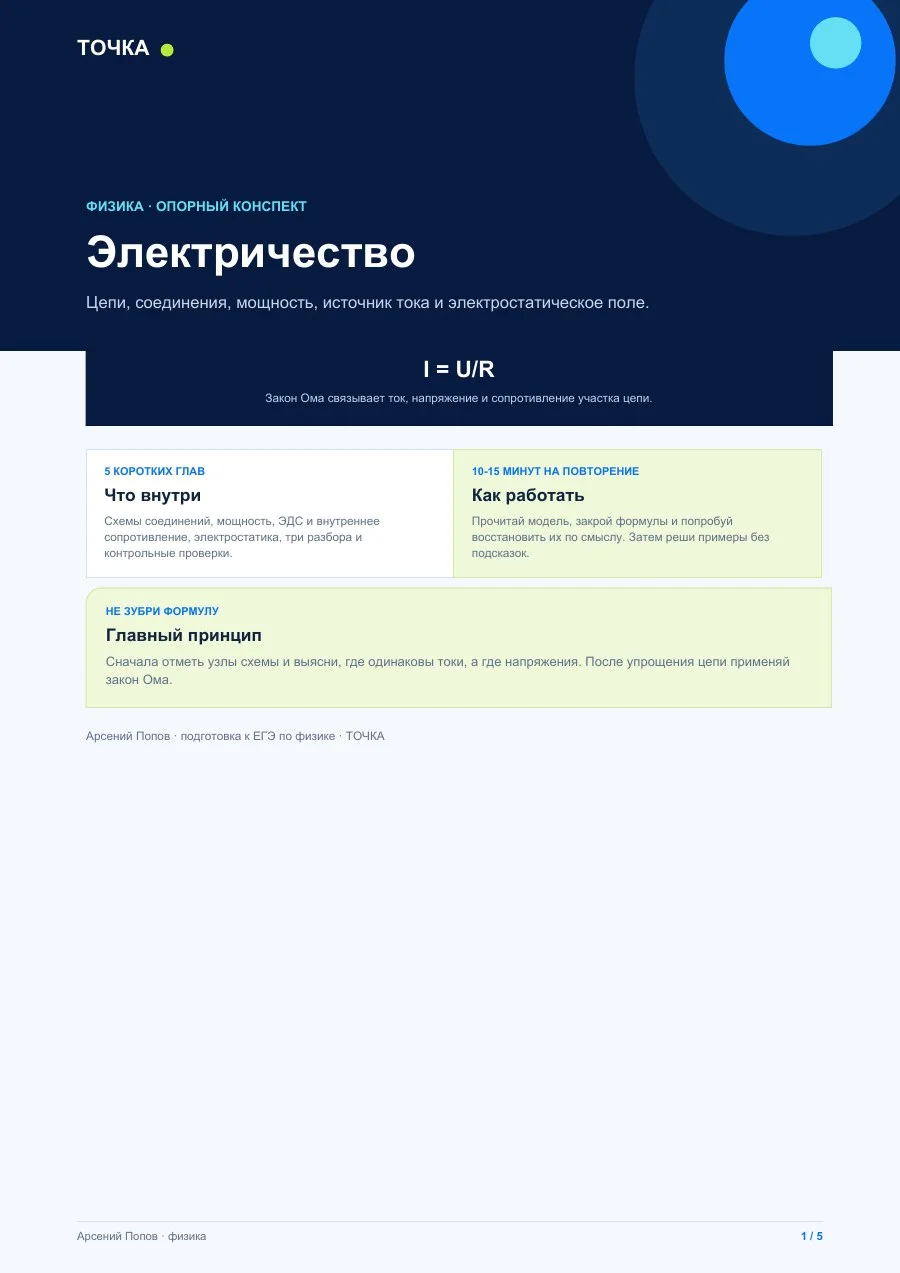 Первая страница: Электричество