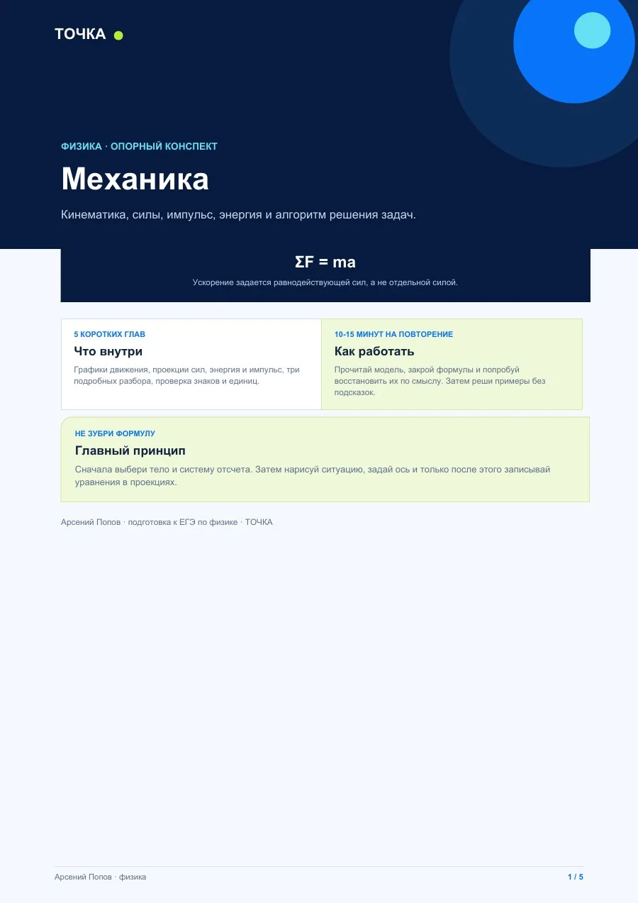Первая страница: Механика
